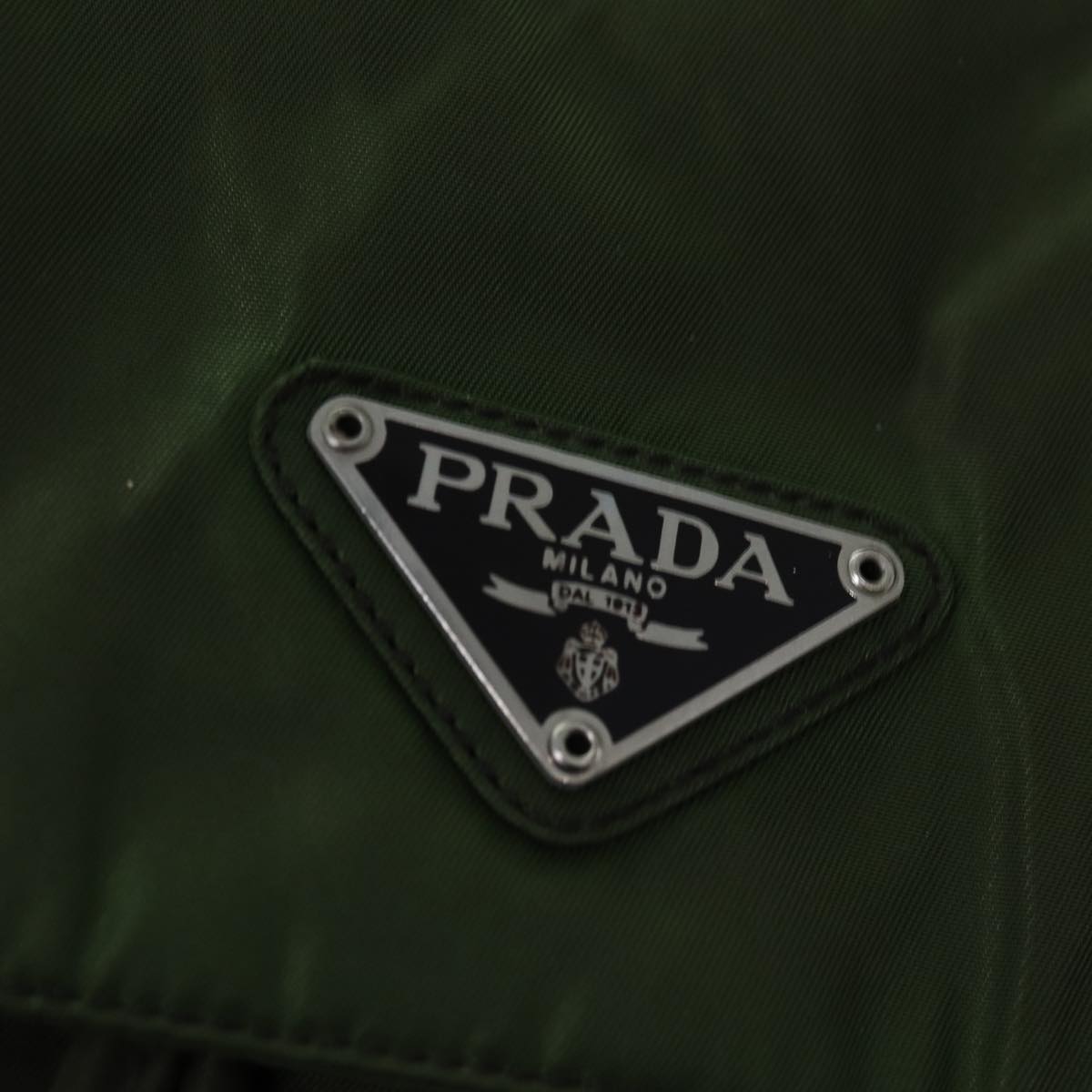 PRADA Backpack Nylon Khaki Auth fm3668