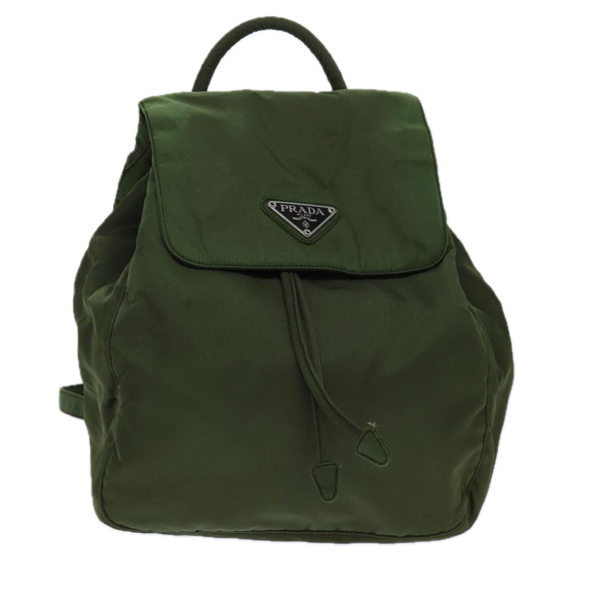 PRADA Backpack Nylon Khaki Auth fm3668