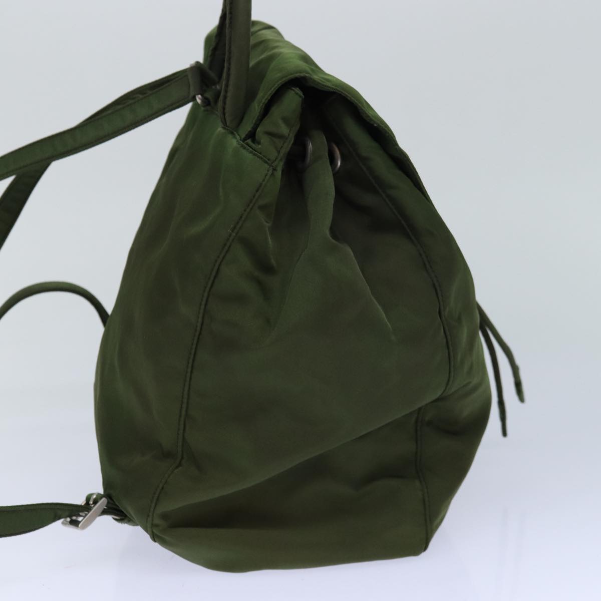 PRADA Backpack Nylon Khaki Auth fm3668