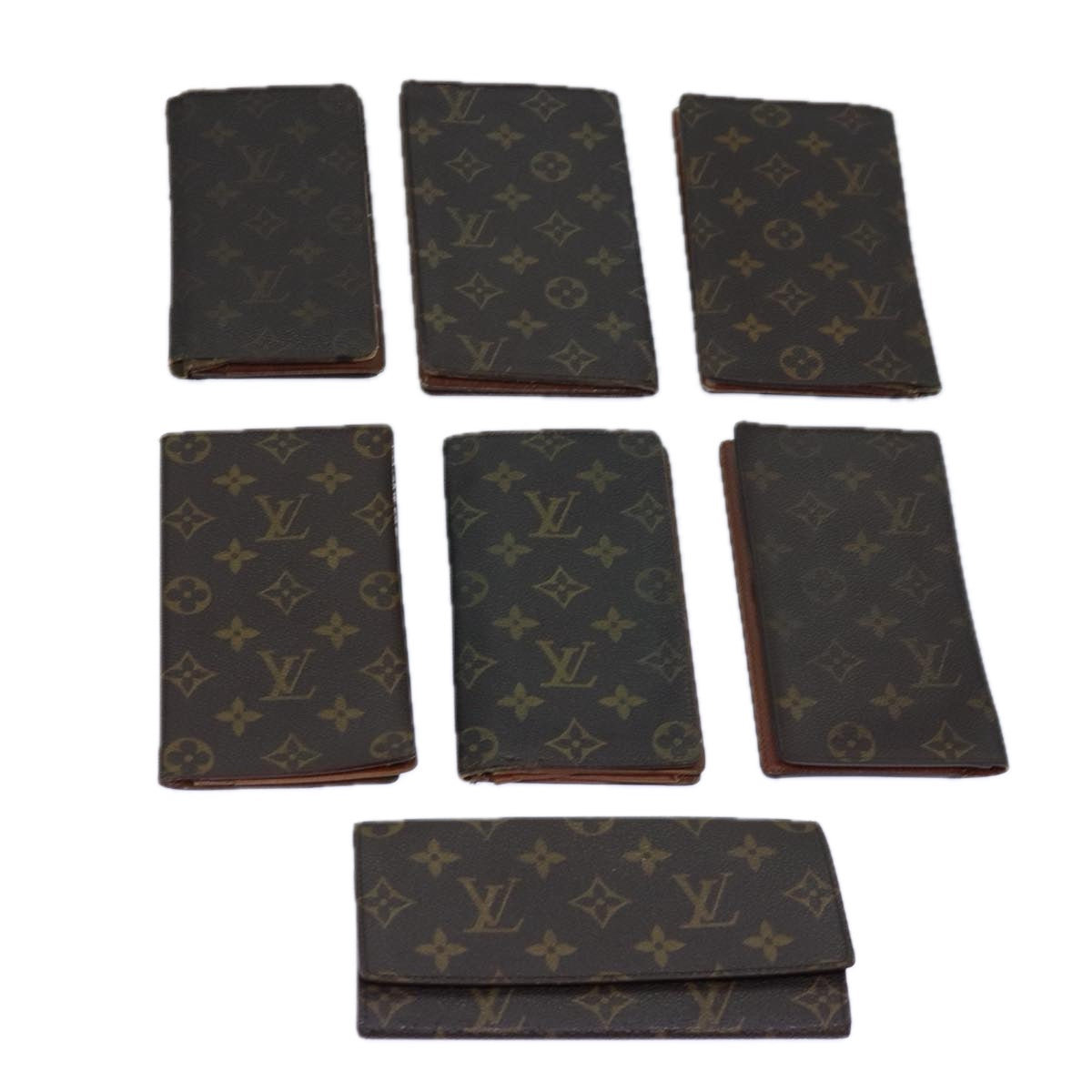 LOUIS VUITTON Monogram Wallet 7Set Brown LV Auth fm3678