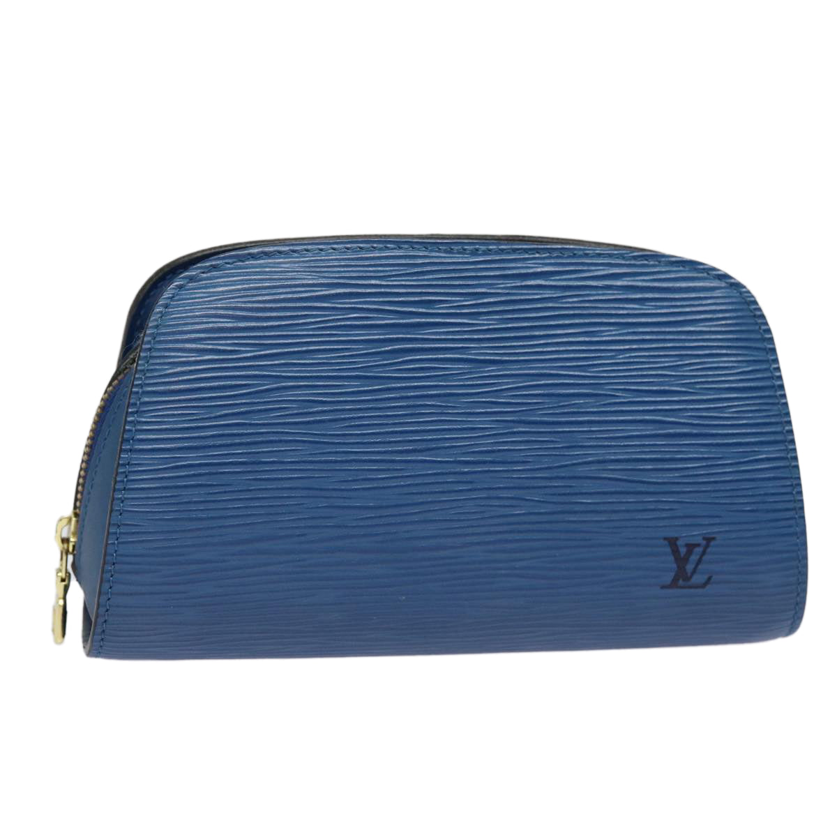 LOUIS VUITTON Epi Dauphine PM Pouch Blue M48445 LV Auth fm3723