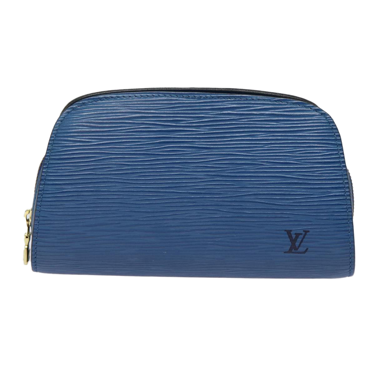 LOUIS VUITTON Epi Dauphine PM Pouch Blue M48445 LV Auth fm3723