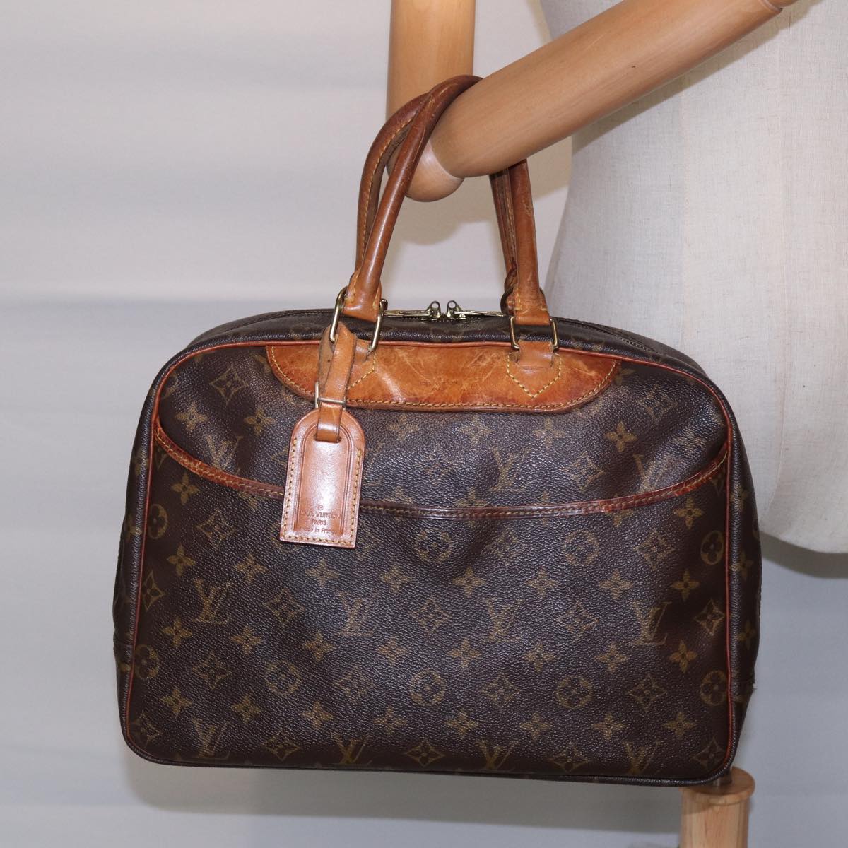 LOUIS VUITTON Monogram Deauville Hand Bag M47270 LV Auth fm3738