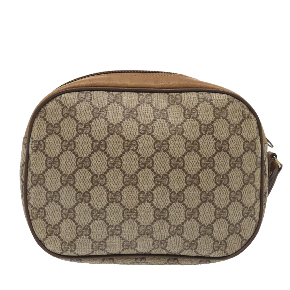 GUCCI GG Supreme Web Sherry Line Clutch Bag PVC Beige Red 89 01 034 Auth fm3793