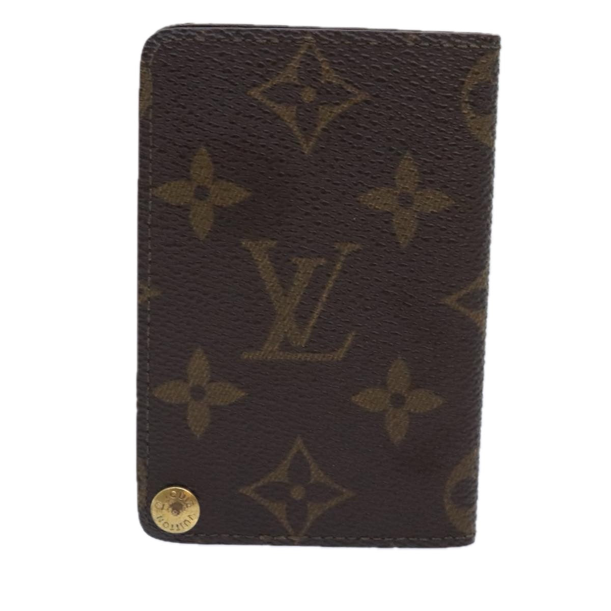 LOUIS VUITTON Monogram Porte Cartes Credit Pression Case M60937 LV Auth fm3852