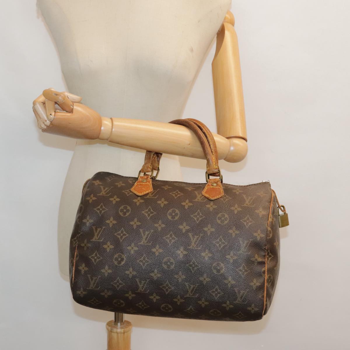 LOUIS VUITTON Monogram Speedy 30 Hand Bag M41526 LV Auth fm3857