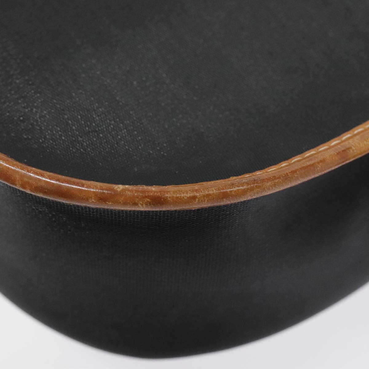 Christian Dior Shoulder Bag PVC Black Gold Auth fm3859