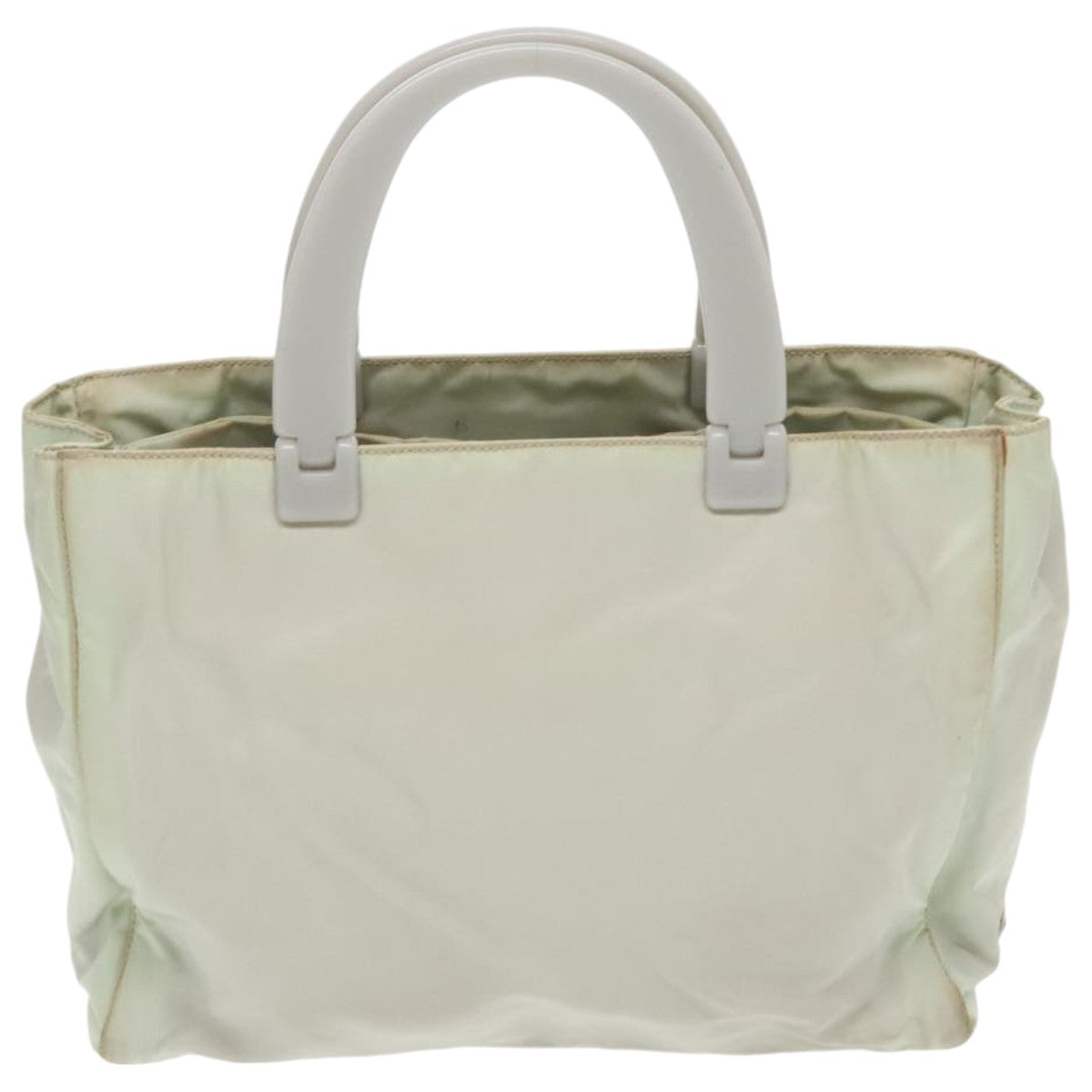 PRADA Hand Bag Nylon Gray Auth fm3988