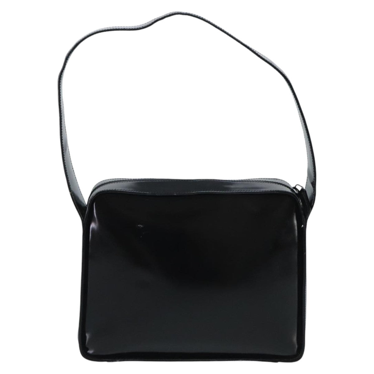 GUCCI Shoulder Bag Enamel Black 001 3032 Auth fm4101