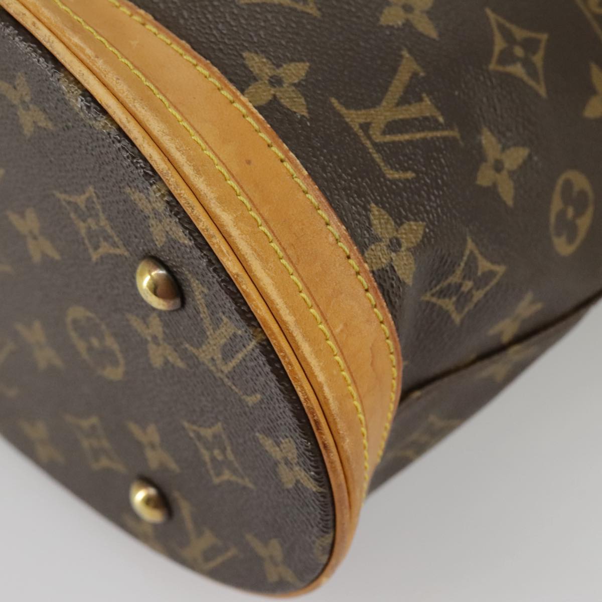 LOUIS VUITTON Monogram Bucket PM Shoulder Bag M42238 LV Auth fm4122