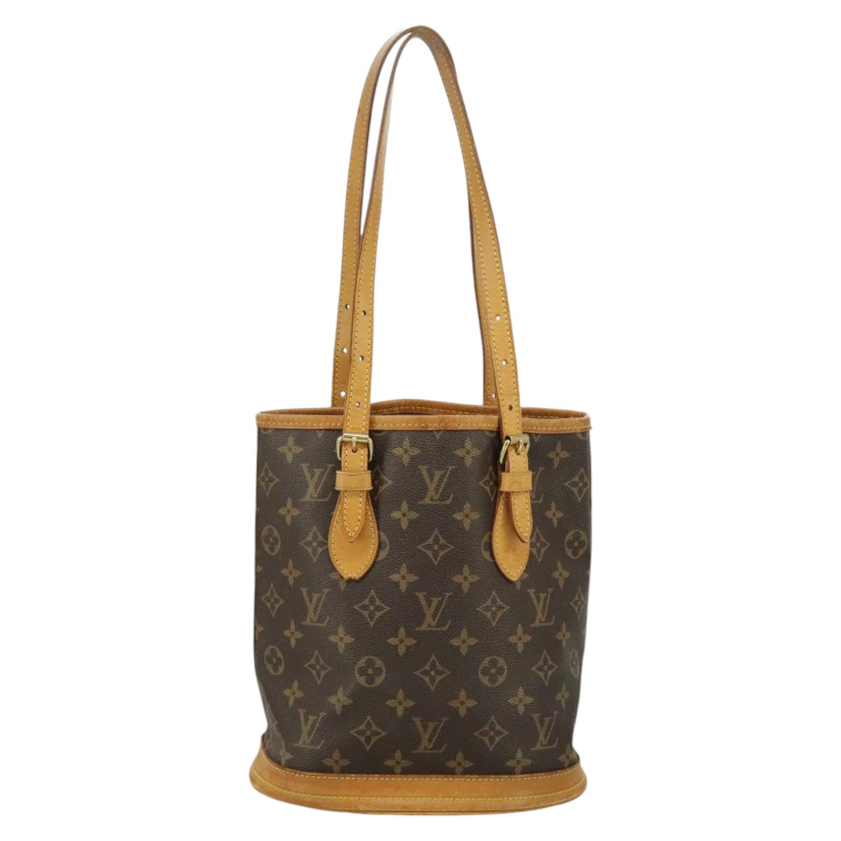 LOUIS VUITTON Monogram Bucket PM Shoulder Bag M42238 LV Auth fm4122