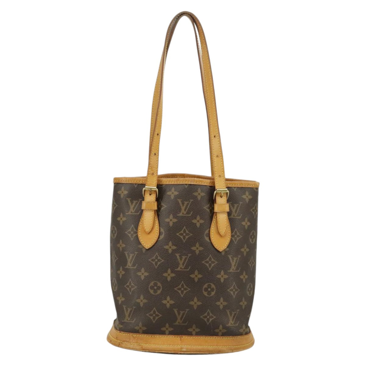 LOUIS VUITTON Monogram Bucket PM Shoulder Bag M42238 LV Auth fm4122