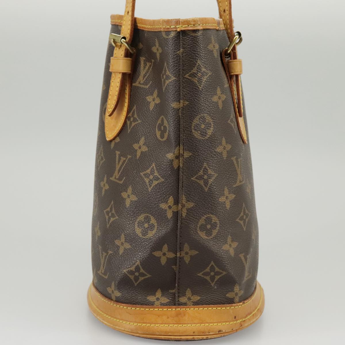 LOUIS VUITTON Monogram Bucket PM Shoulder Bag M42238 LV Auth fm4122