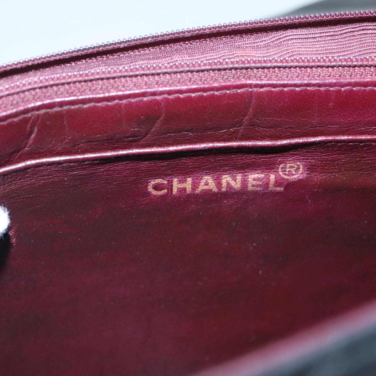 CHANEL Big Matelasse Chain Shoulder Bag Lamb Skin Black Gold CC Auth fm4193