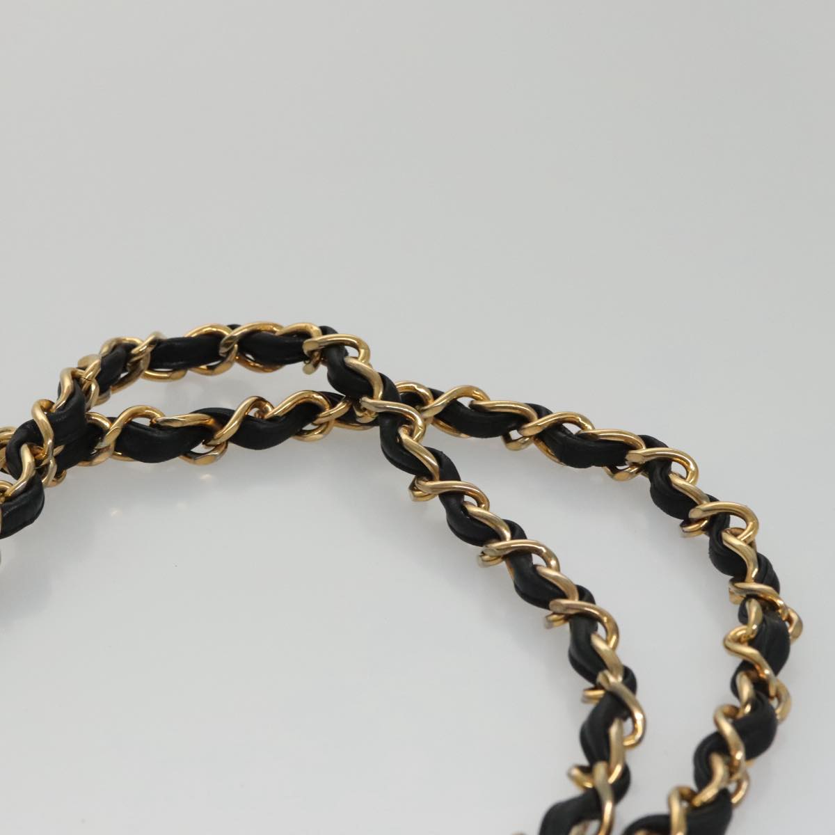CHANEL Big Matelasse Chain Shoulder Bag Lamb Skin Black Gold CC Auth fm4193