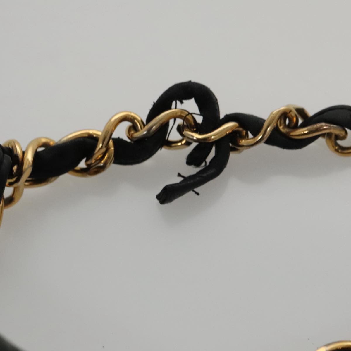 CHANEL Big Matelasse Chain Shoulder Bag Lamb Skin Black Gold CC Auth fm4193