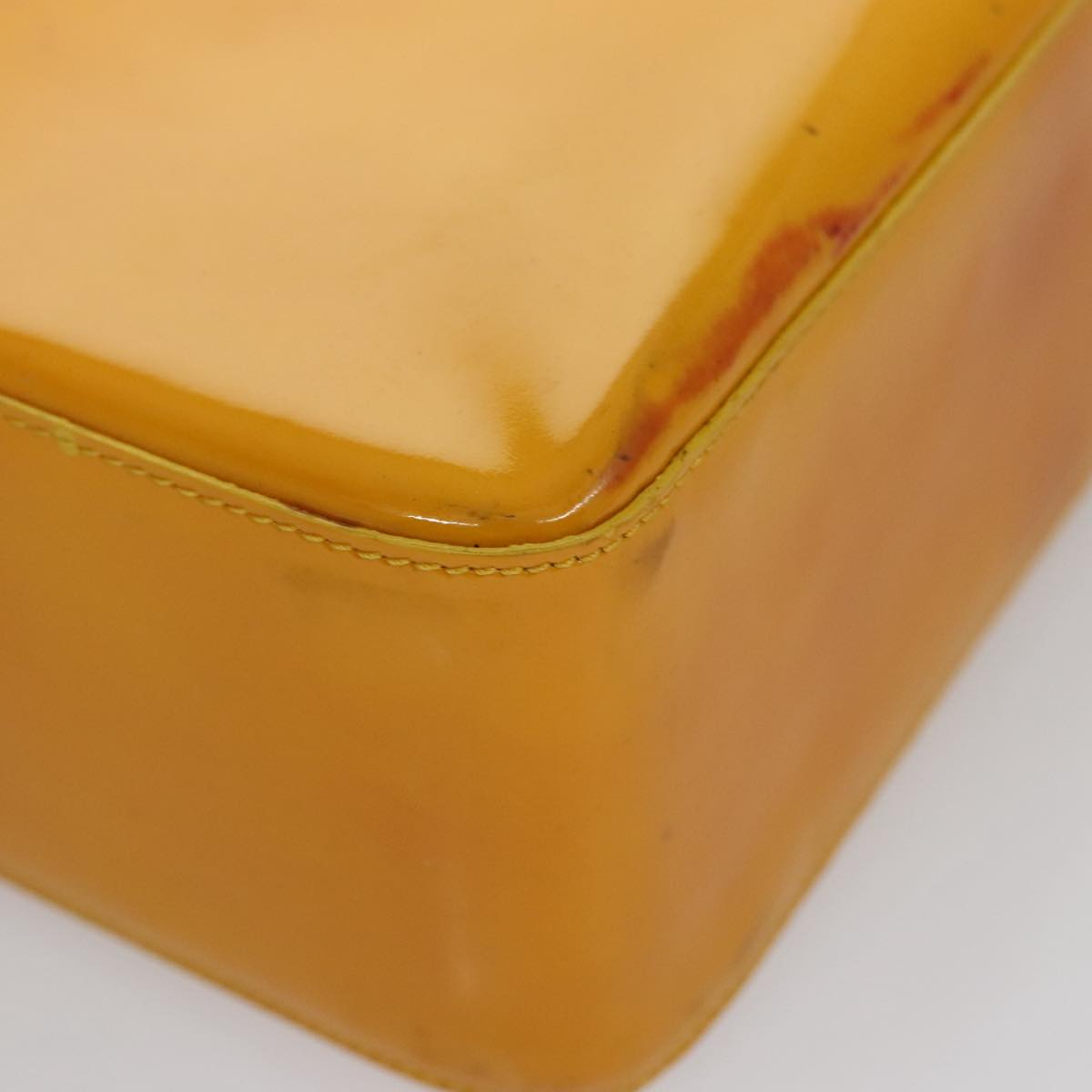 CHANEL Tote Bag Enamel Yellow CC Auth fm4195