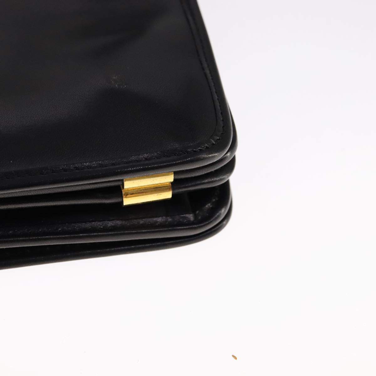 Christian Dior Shoulder Bag Leather Black Auth fm4252