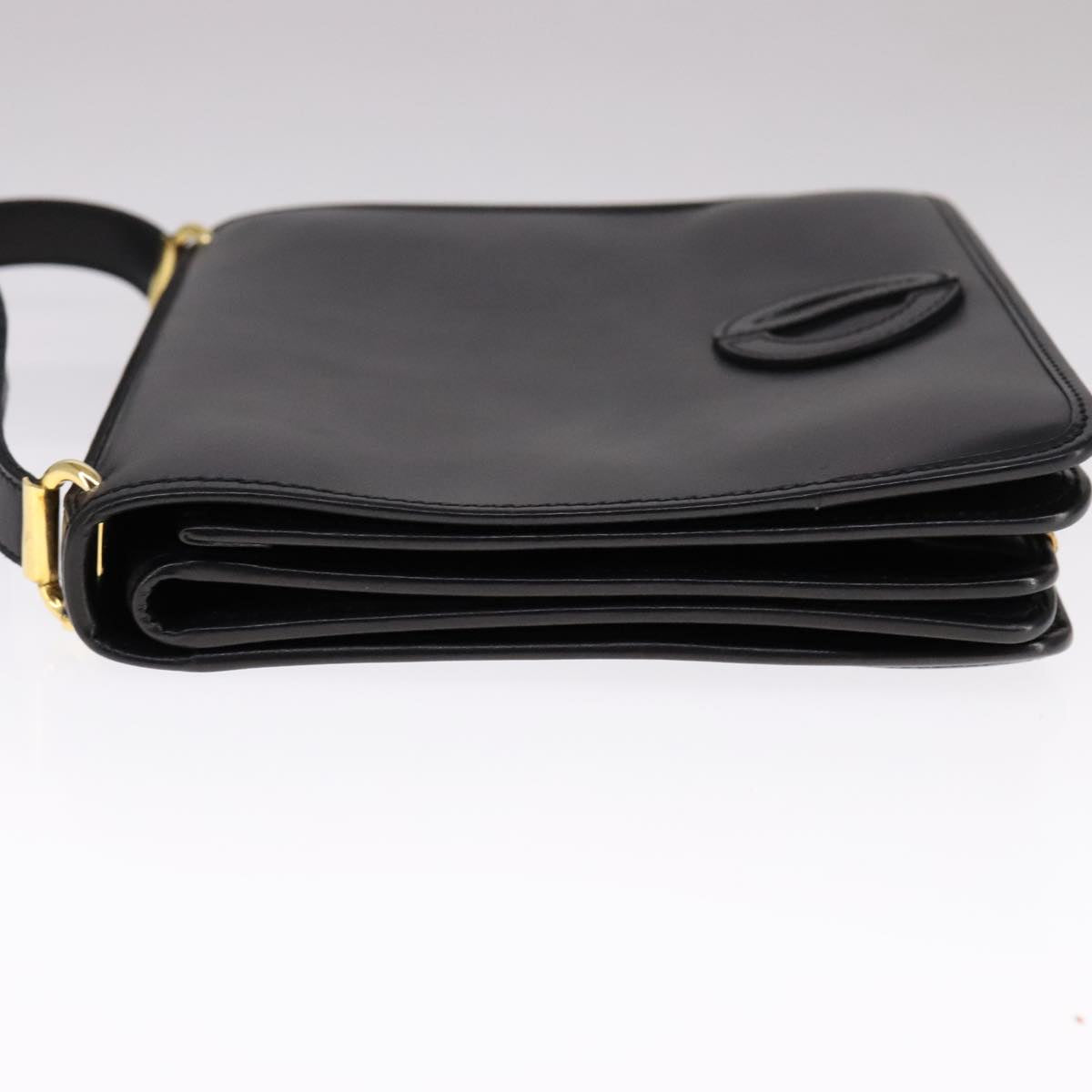 Christian Dior Shoulder Bag Leather Black Auth fm4252