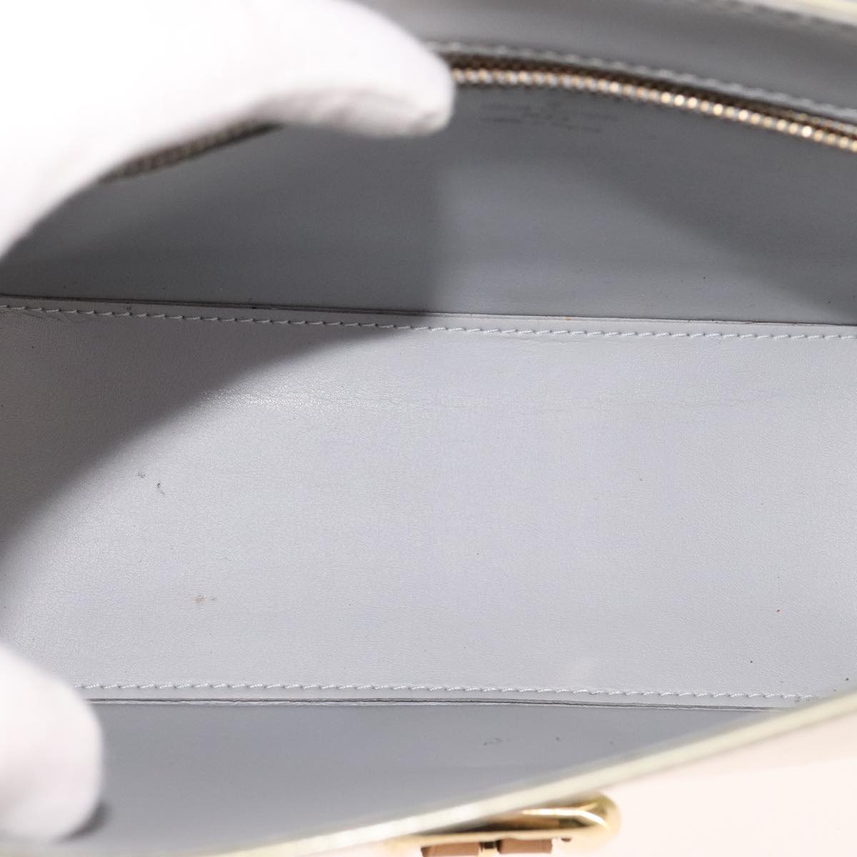 LOUIS VUITTON Monogram Vernis Christie GM Shoulder Bag Gris M91148 Auth fm4264
