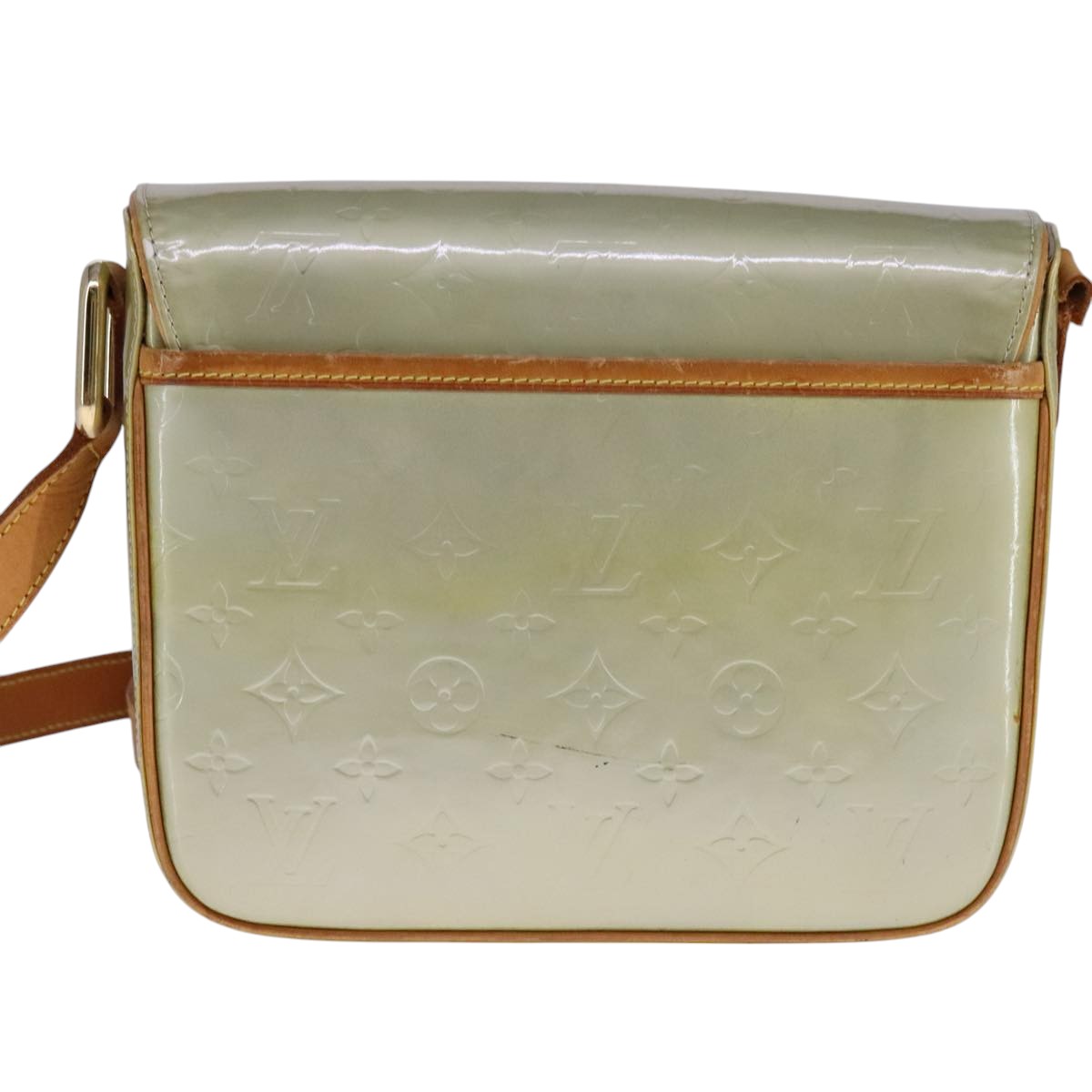 LOUIS VUITTON Monogram Vernis Christie GM Shoulder Bag Gris M91148 Auth fm4264
