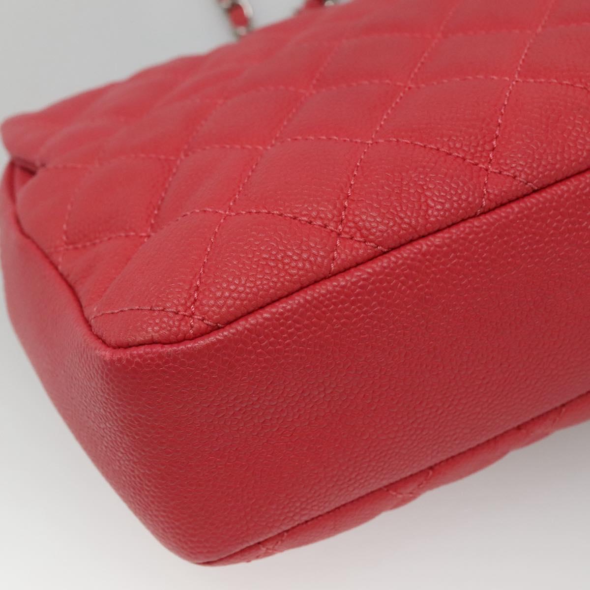 CHANEL Matelasse 31 Chain Shoulder Bag Calf Skin Pink CC Auth fm4289V
