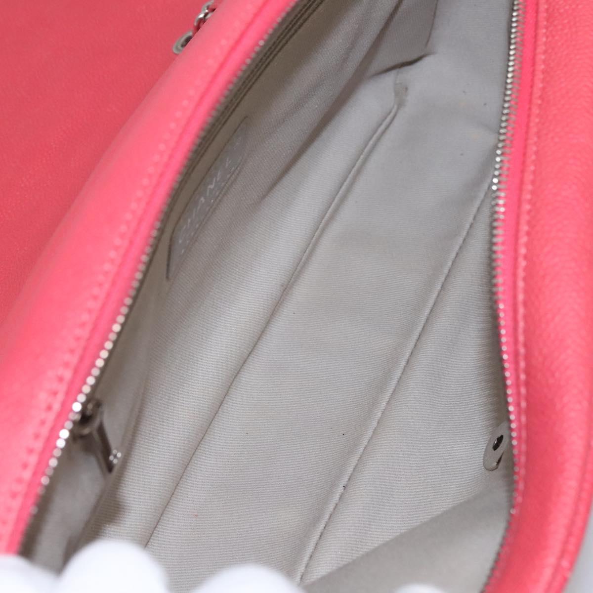 CHANEL Matelasse 31 Chain Shoulder Bag Calf Skin Pink CC Auth fm4289V