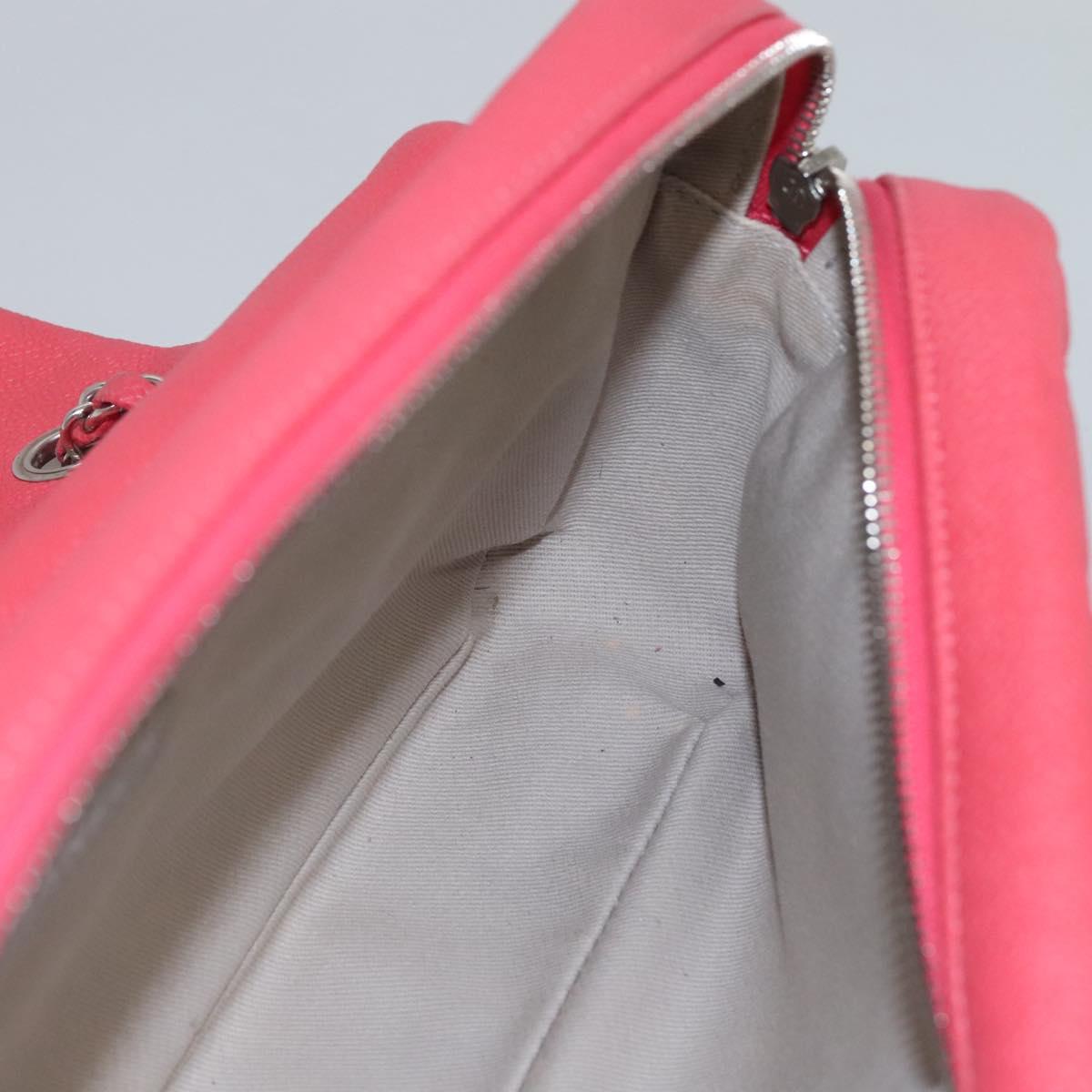 CHANEL Matelasse 31 Chain Shoulder Bag Calf Skin Pink CC Auth fm4289A