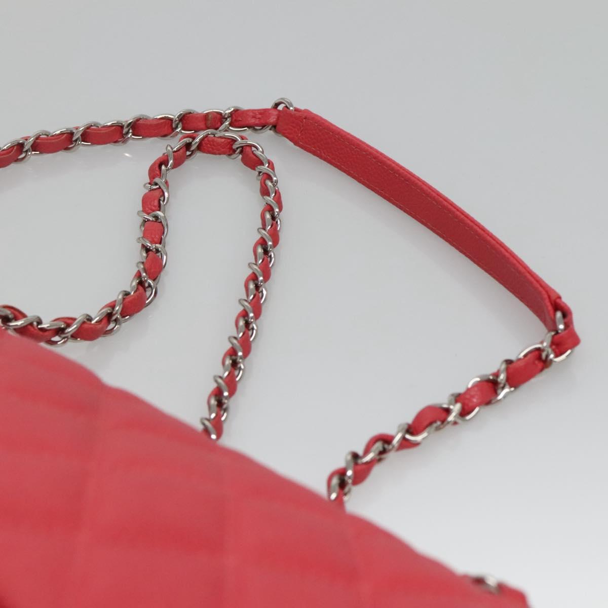 CHANEL Matelasse 31 Chain Shoulder Bag Calf Skin Pink CC Auth fm4289A