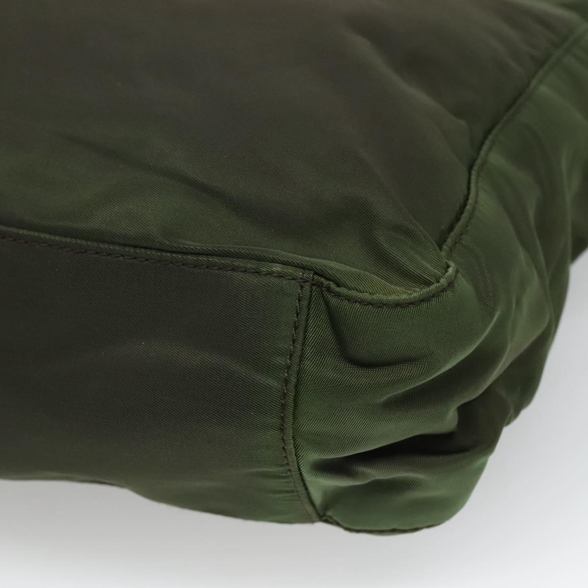 PRADA Tote Bag Nylon Khaki Auth fm4369