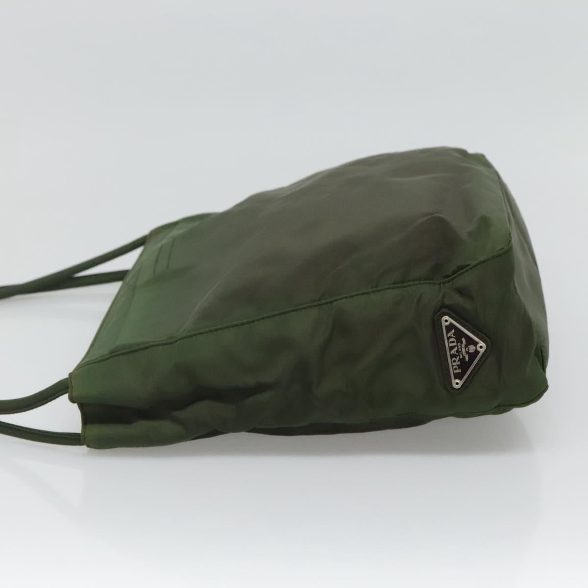 PRADA Tote Bag Nylon Khaki Auth fm4369