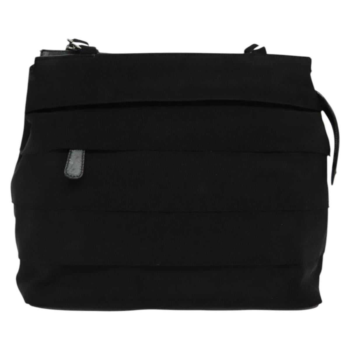 Salvatore Ferragamo Vala Shoulder Bag Canvas Black Auth fm4422