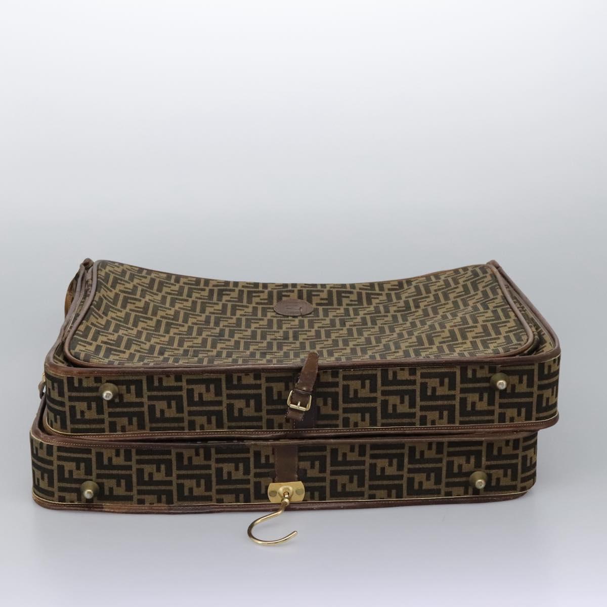 FENDI Zucca Canvas Garment Cover Brown Auth fm4432