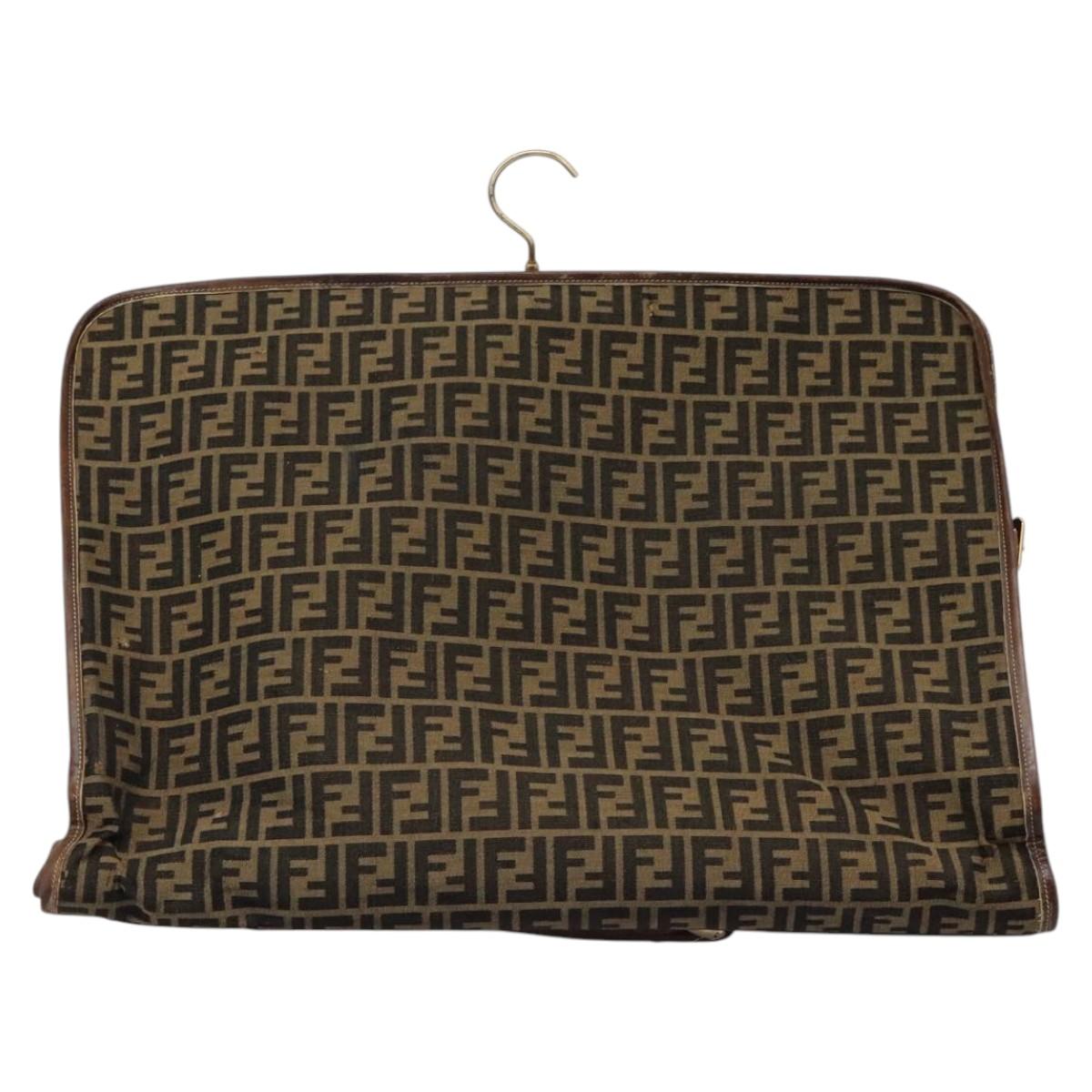 FENDI Zucca Canvas Garment Cover Brown Auth fm4432