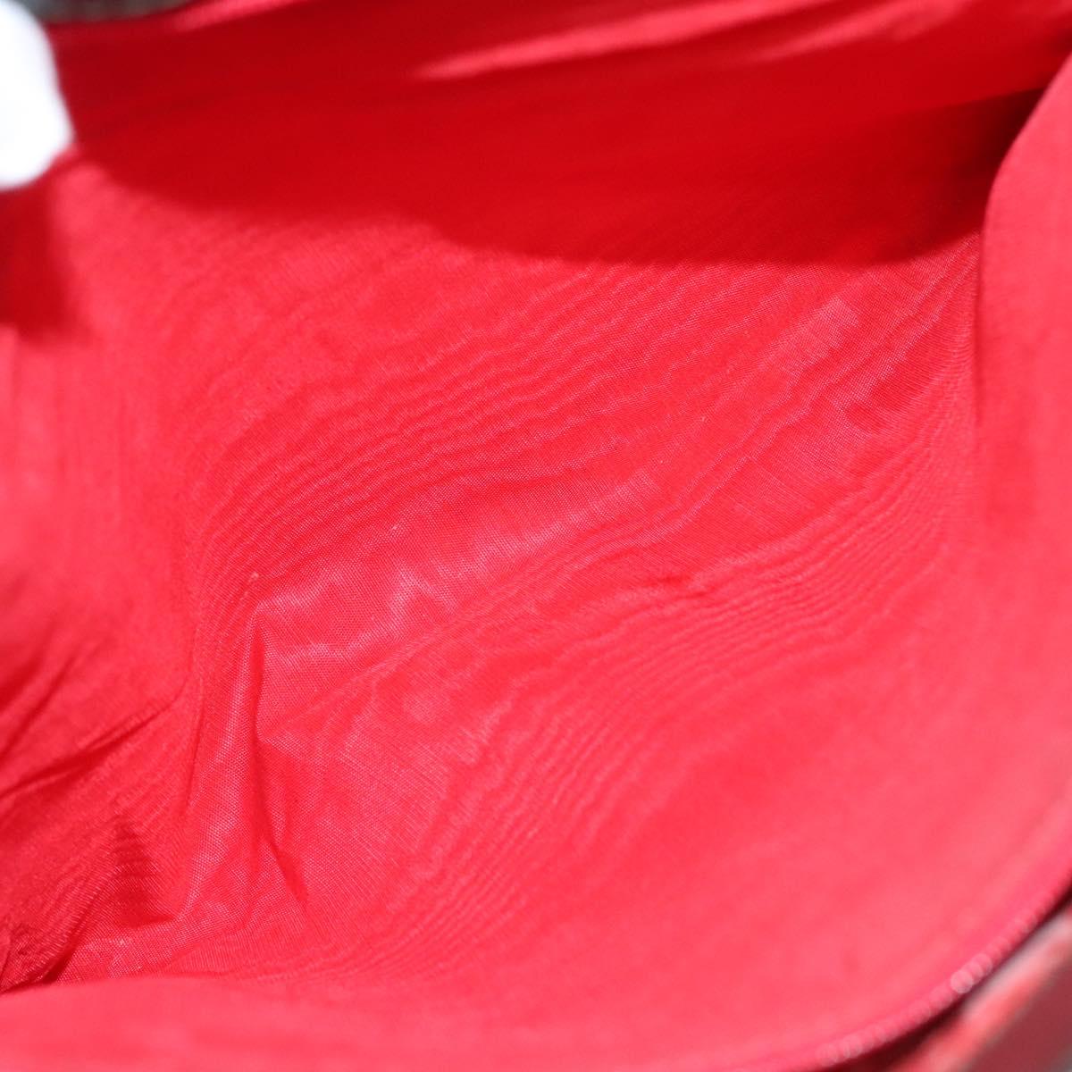 CELINE Shoulder Bag Leather Green Gold Auth fm4450