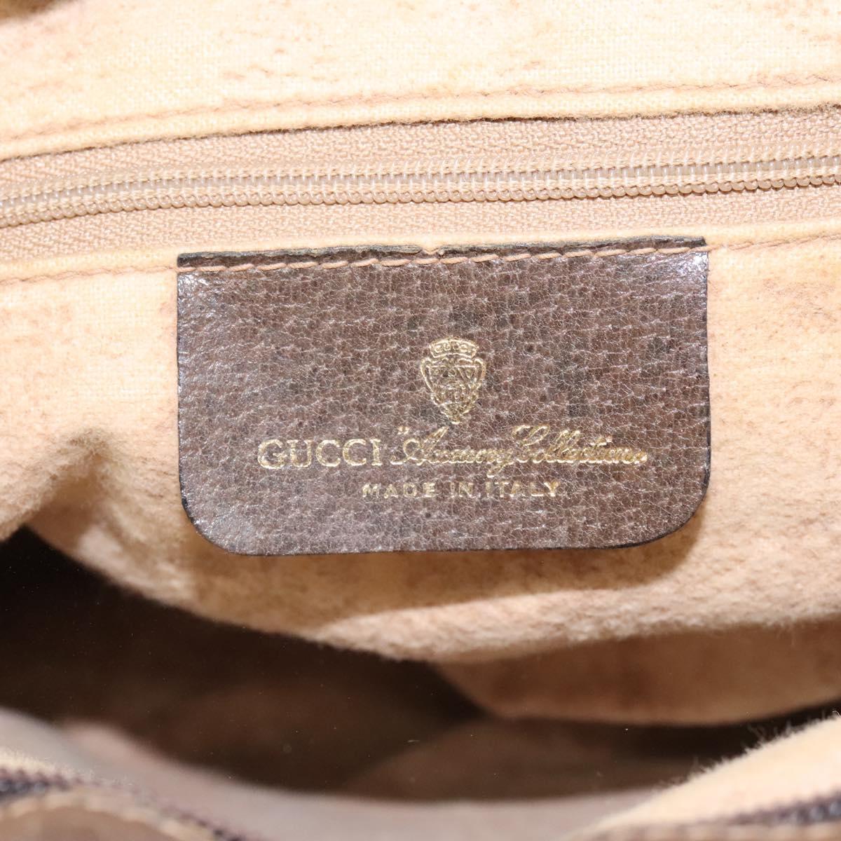 GUCCI GG Supreme Shoulder Bag PVC Beige Gold 72.02.059 Auth fm4459