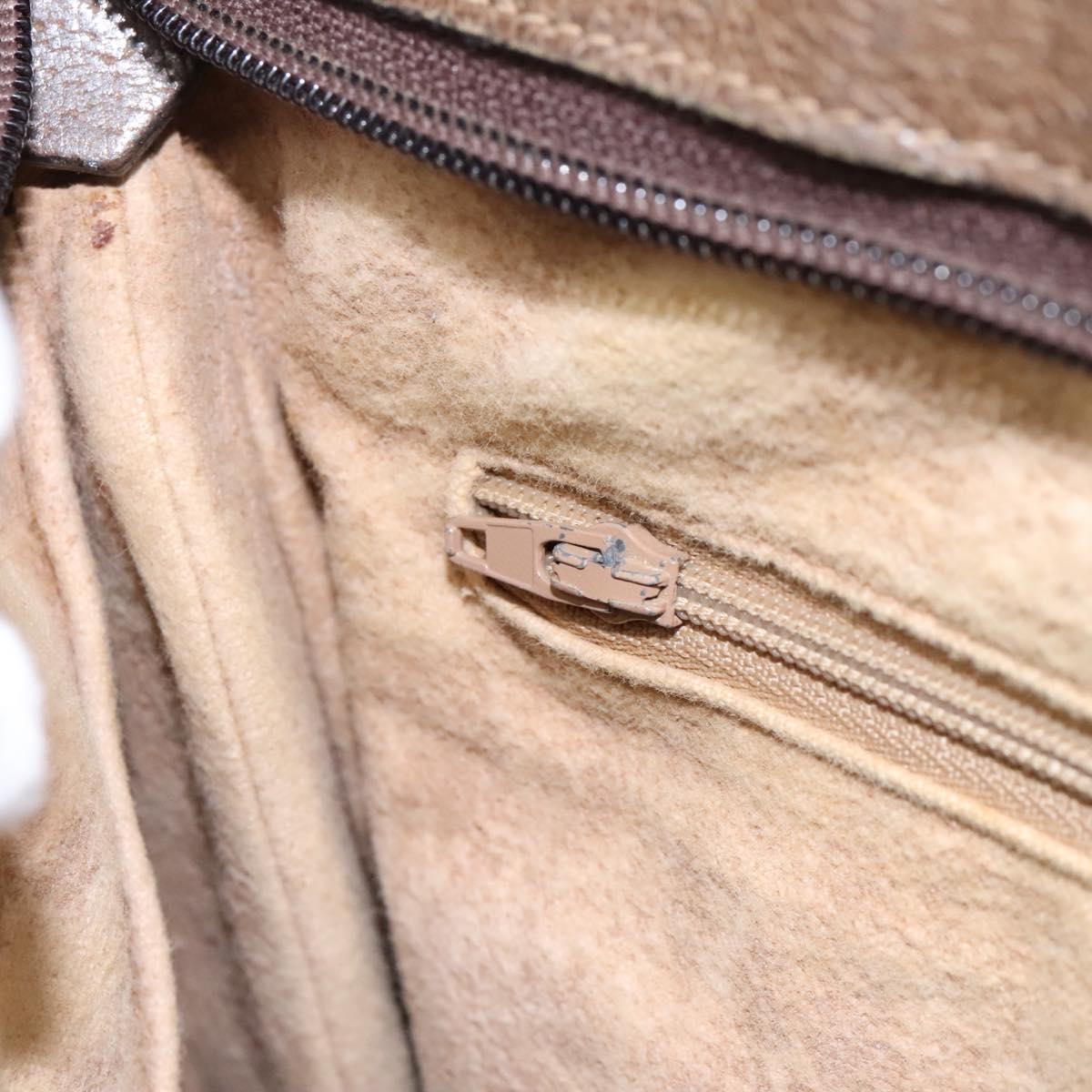 GUCCI GG Supreme Shoulder Bag PVC Beige Gold 72.02.059 Auth fm4459