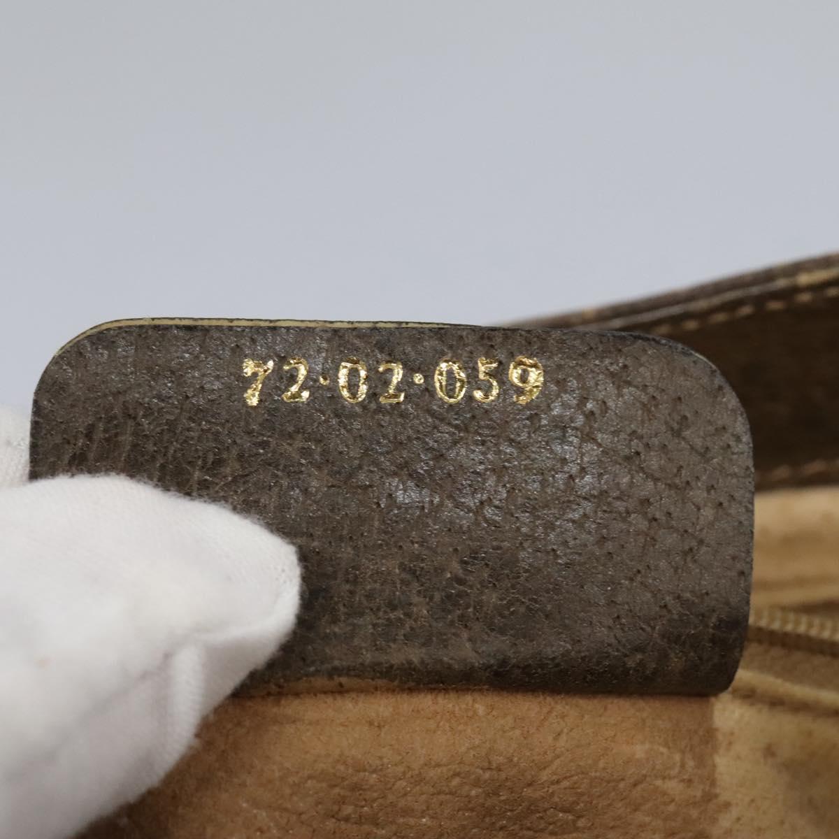 GUCCI GG Supreme Shoulder Bag PVC Beige Gold 72.02.059 Auth fm4459