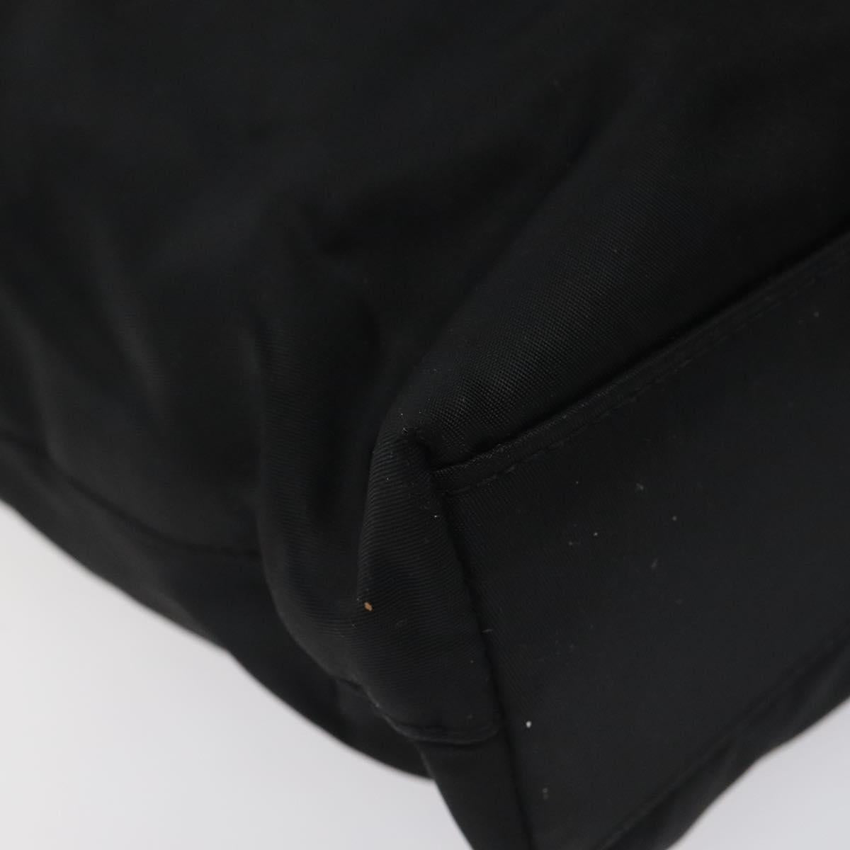 Christian Dior Tote Bag Nylon Black Silver Auth fm4460