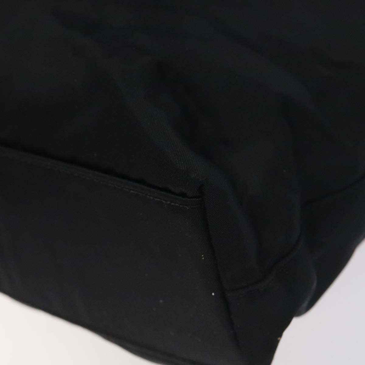 Christian Dior Tote Bag Nylon Black Silver Auth fm4460