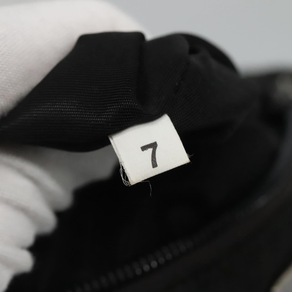 PRADA Hand Bag Nylon Plastic Green Black Silver Auth fm4464