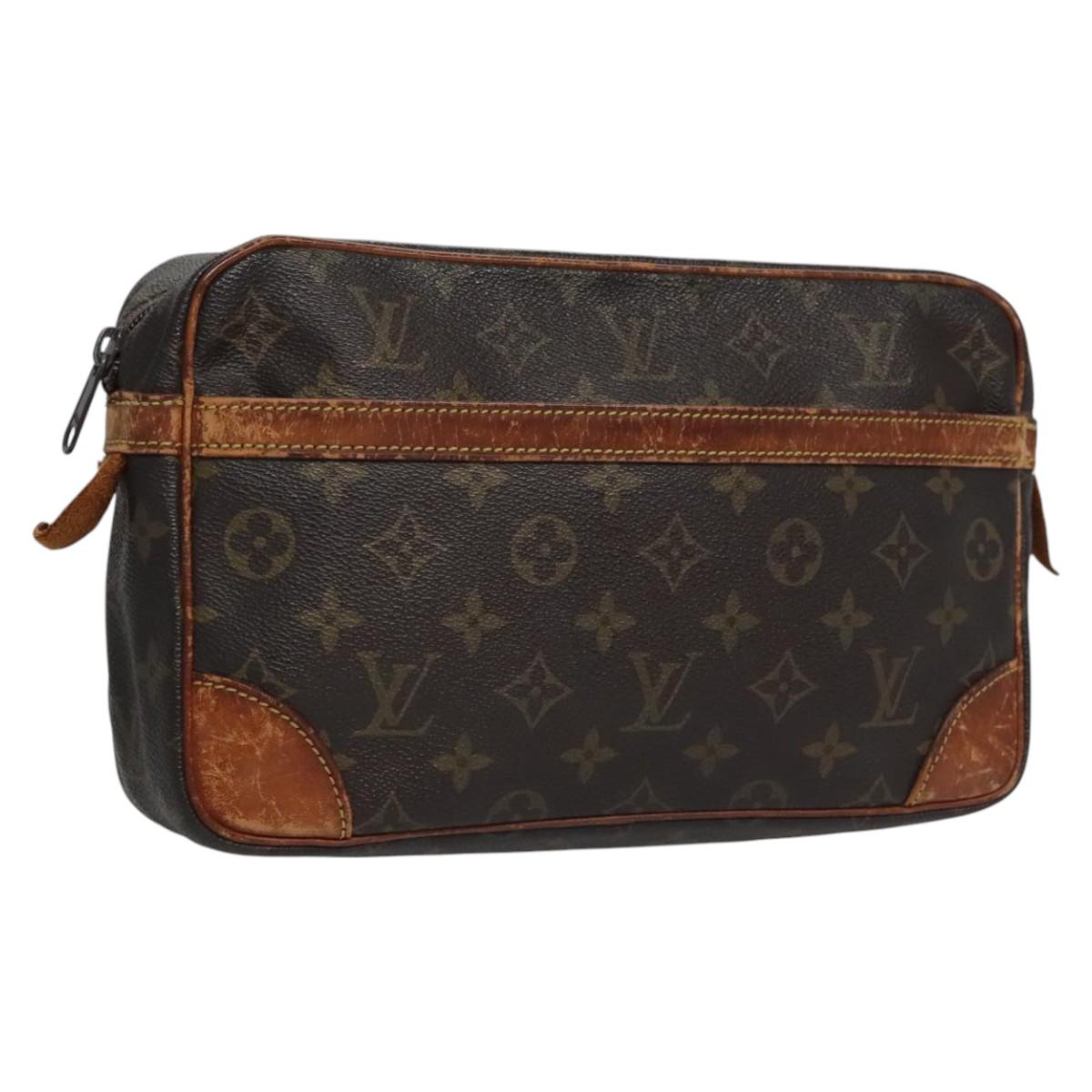 LOUIS VUITTON Monogram Compiegne 28 Clutch Bag M51845 LV Auth fm4473