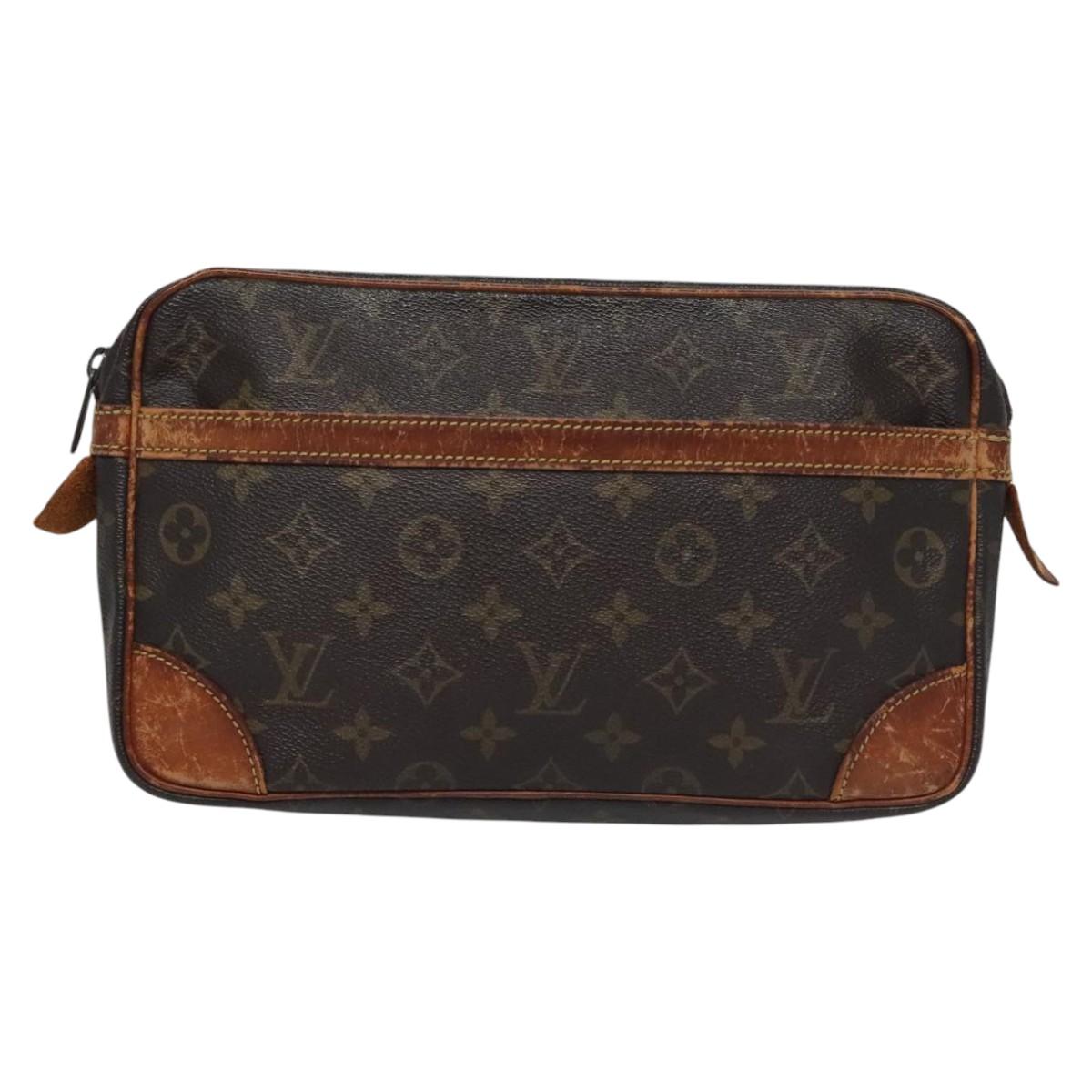 LOUIS VUITTON Monogram Compiegne 28 Clutch Bag M51845 LV Auth fm4473