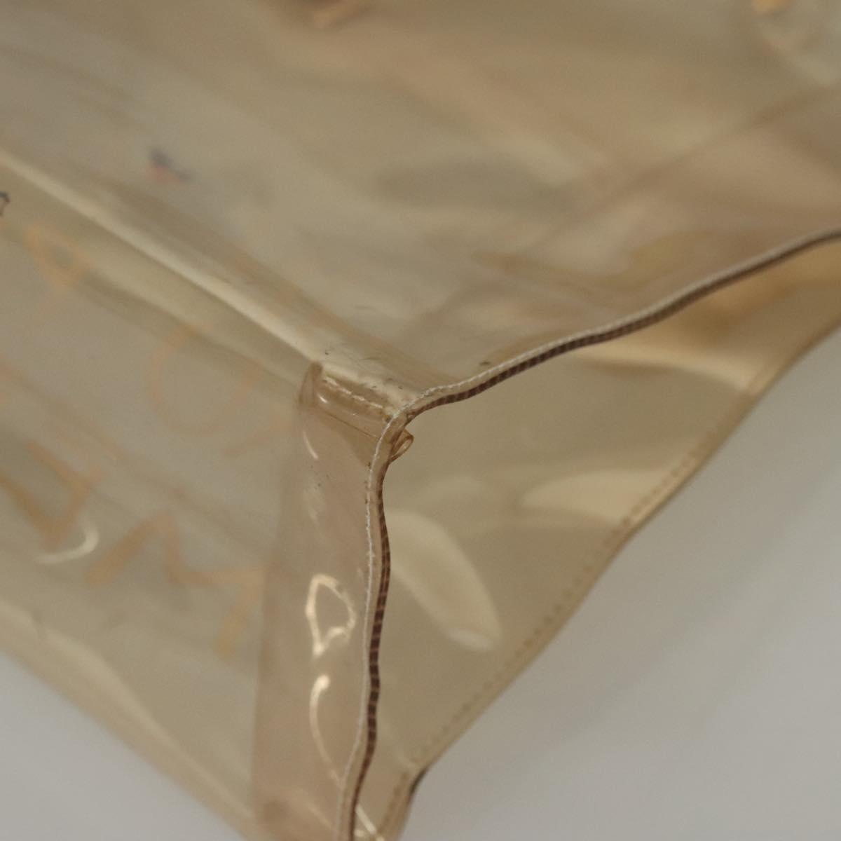 HERMES Vinyl Kelly Hand Bag Vinyl Clear Auth fm4479