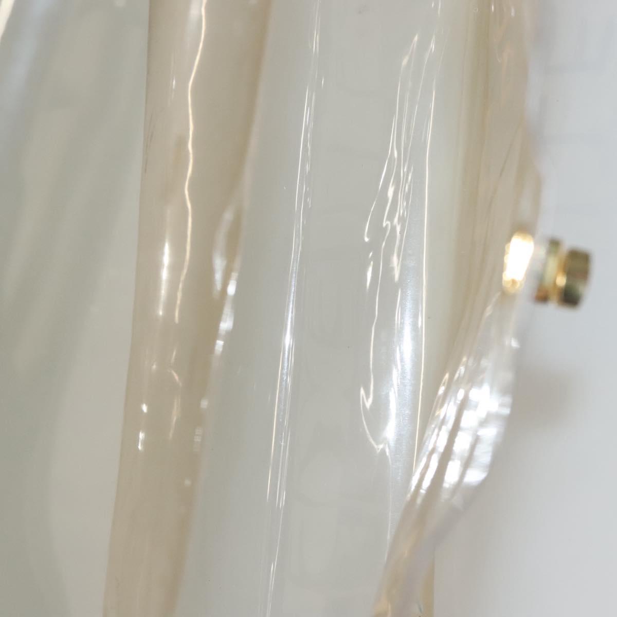 HERMES Vinyl Kelly Hand Bag Vinyl Clear Auth fm4479