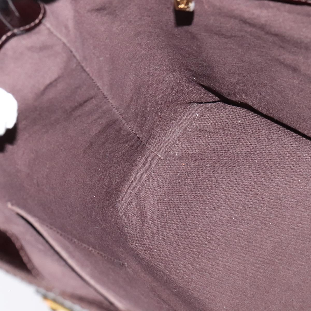 LOUIS VUITTON Monogram Vernis Wilshire MM Bag Rouge Favist M91646 LV Auth fm4498