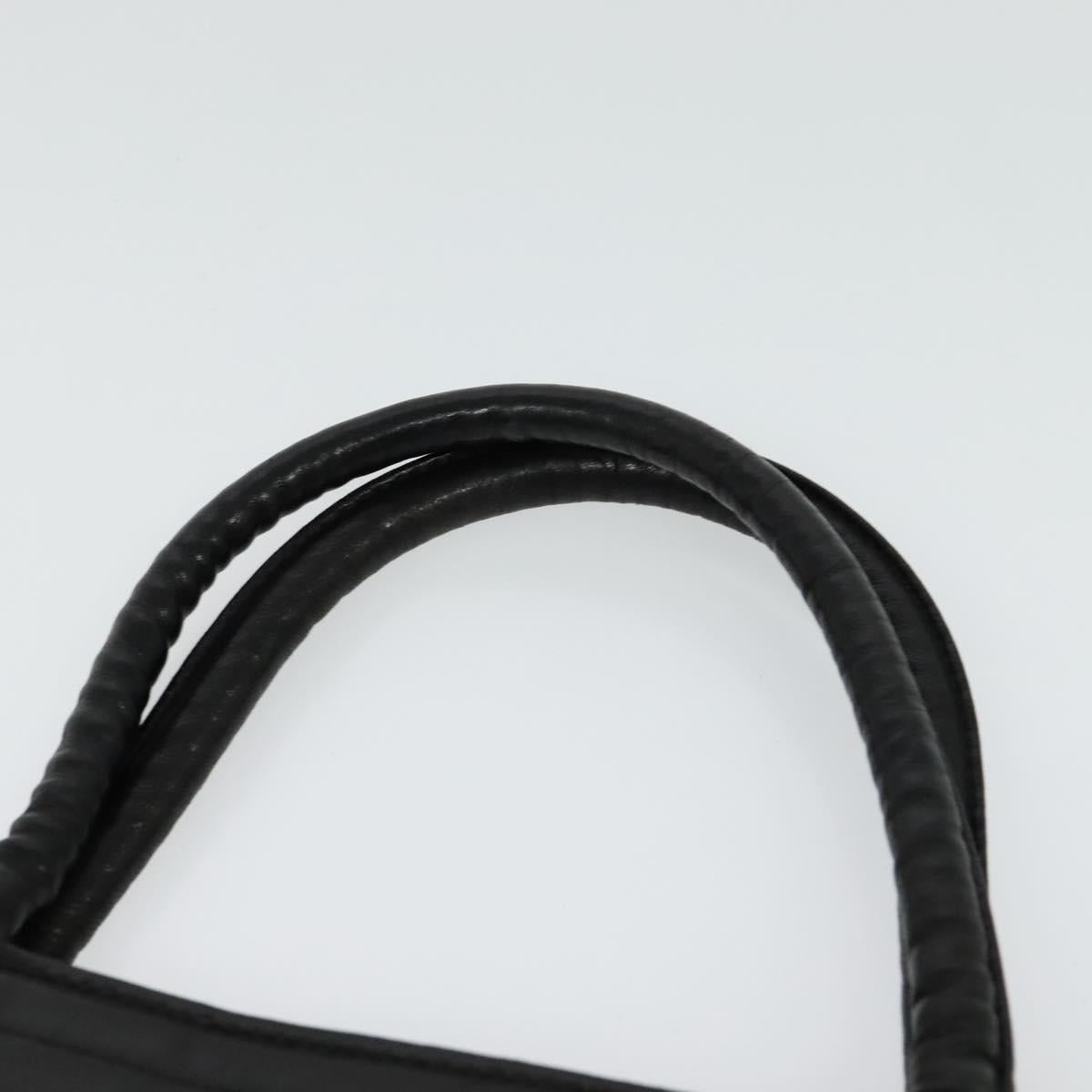 GUCCI Hand Bag Leather Black Auth fm4522