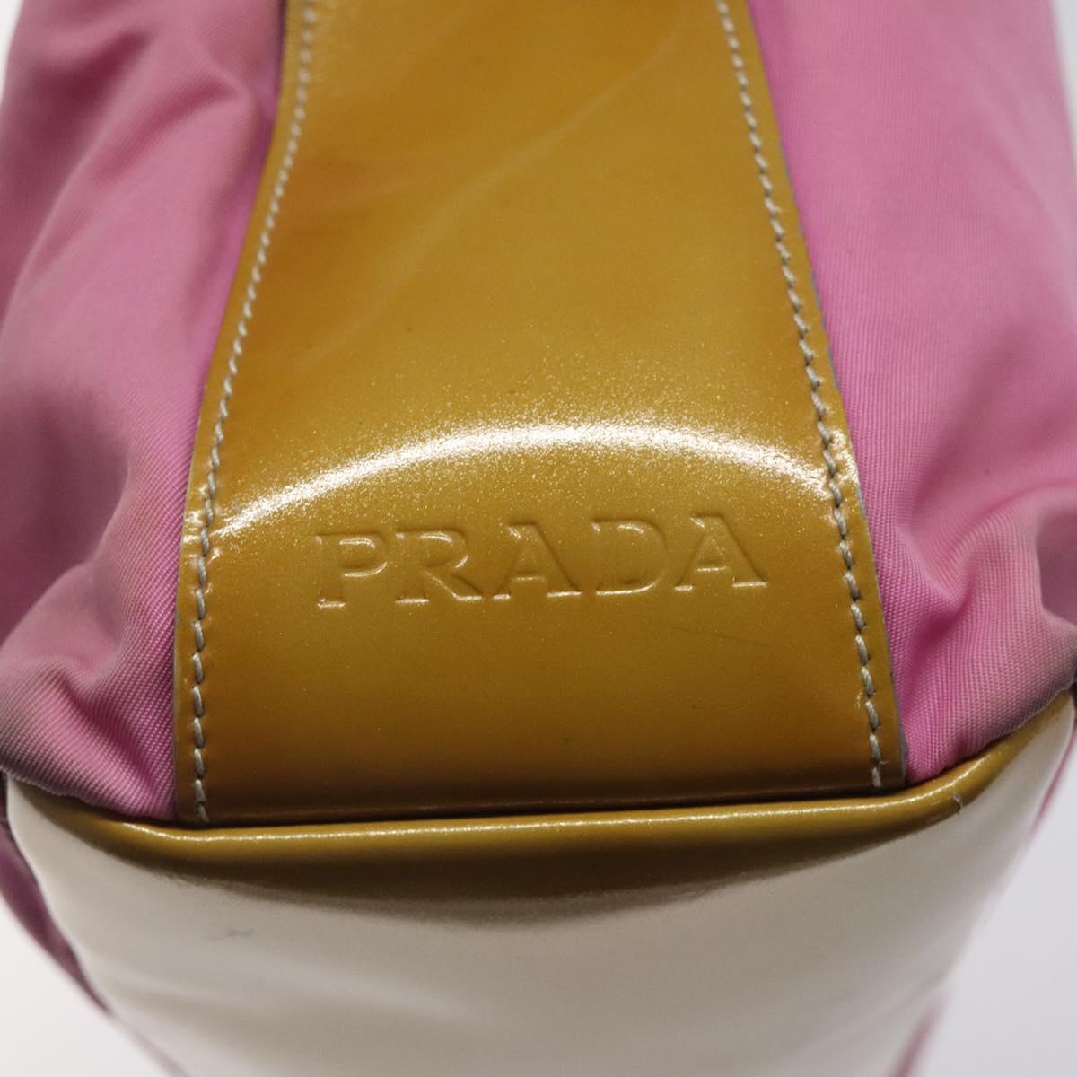 PRADA Shoulder Bag Nylon Pink Silver Auth fm4561