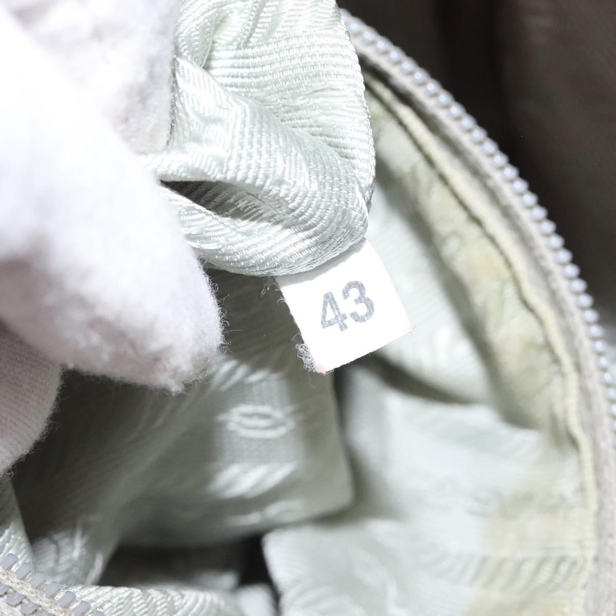 PRADA Shoulder Bag Nylon Pink Silver Auth fm4561