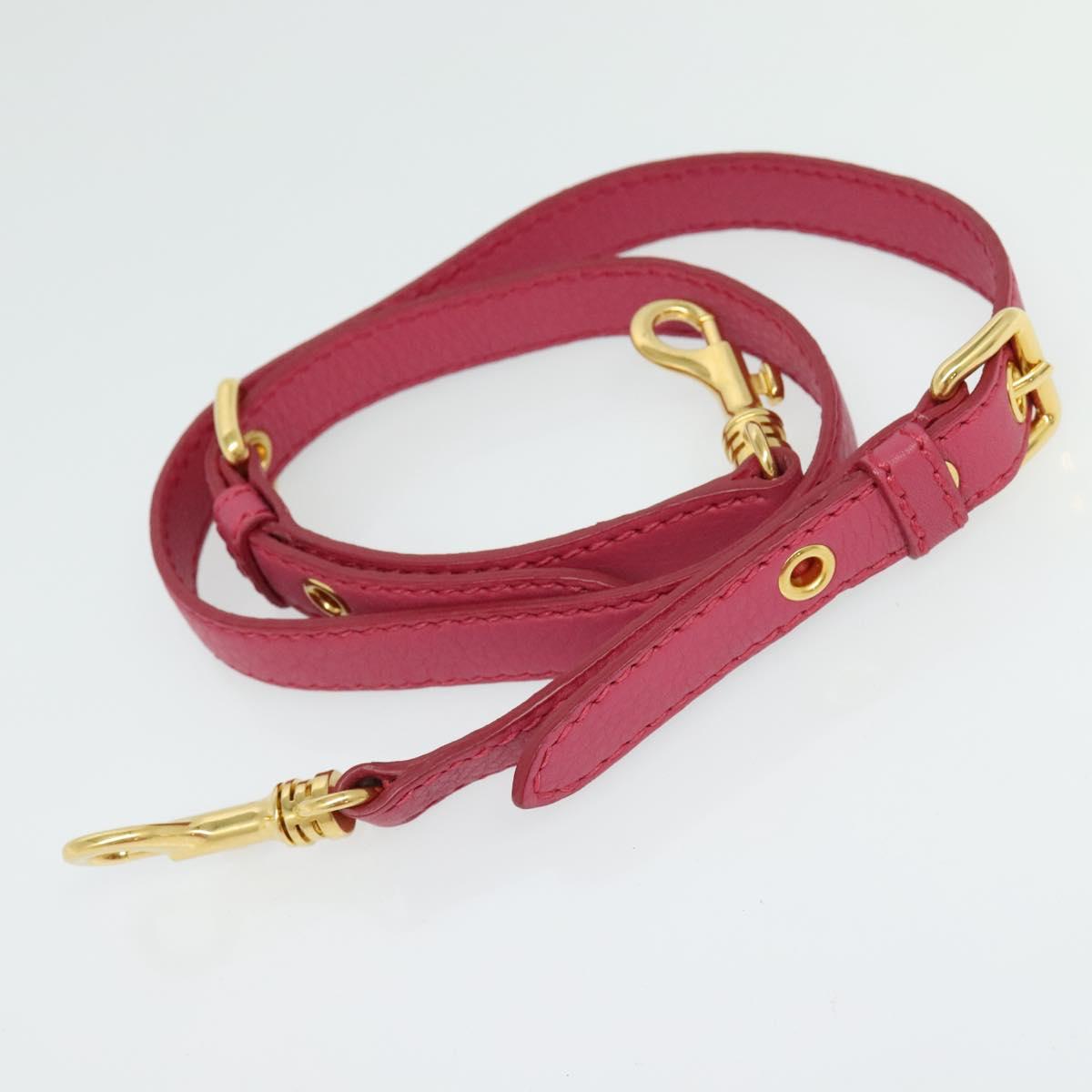 Miu Miu Vittello Caribbean Hand Bag Leather 2way Pink Gold Auth fm4567